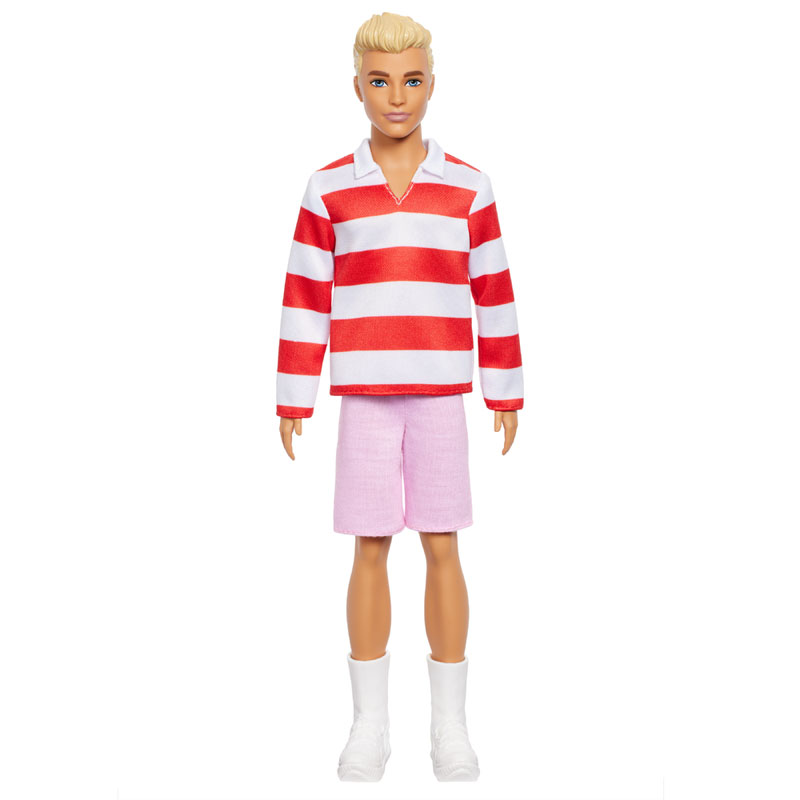 Mattel Ken® Doll Fashionistas M Ριγέ Μπλούζα & Ροζ Σορτς No241