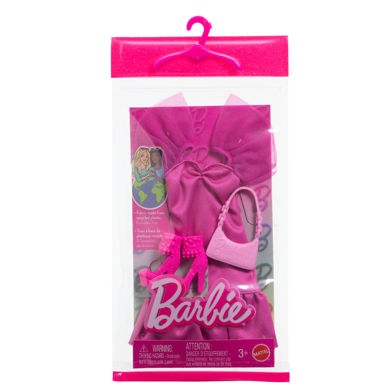 Mattel Barbie Βραδινά Σύνολα Φόρεμα Φούξια με αξεσουάρ