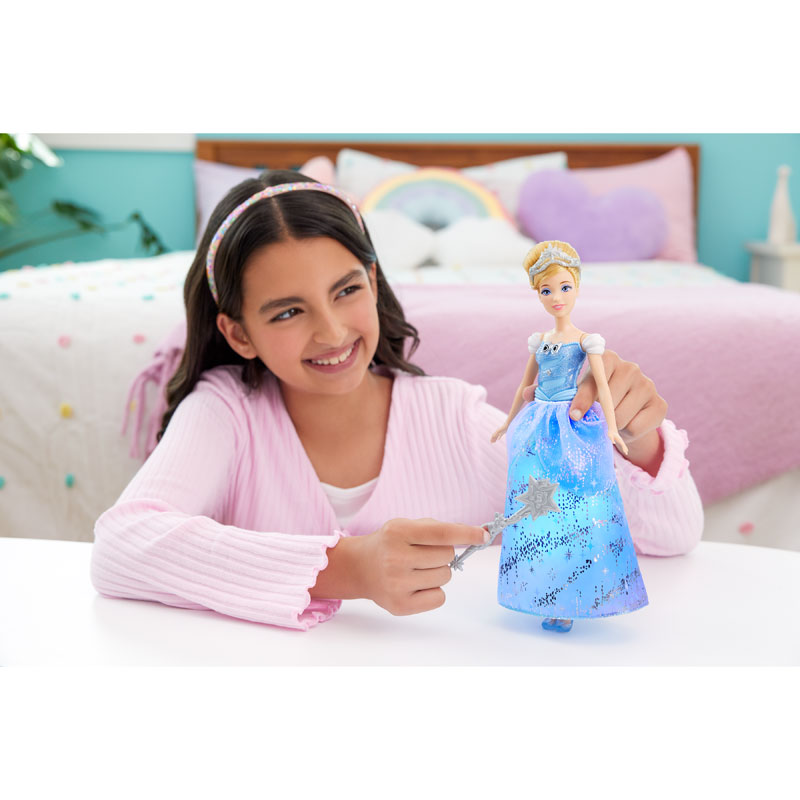 Mattel Disney Princess Cinderella Doll With Lights & Sounds - Σταχτοπούτα Με Μαγικό Ραβδί JBF94