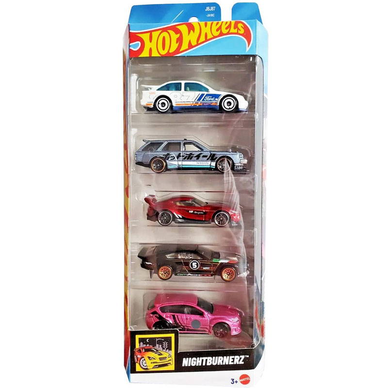 Mattel Hot Wheels Αυτοκινητάκια Σετ Των 5 Nightburnez
