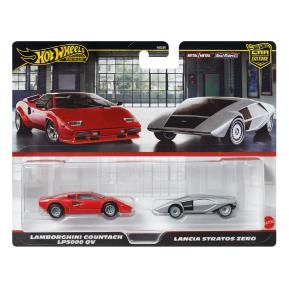 Mattel Hot Wheels Premium Αυτοκινητάκια Σετ R - Lamborghini Countach LP5000 QV & Lancia Stratos Zero