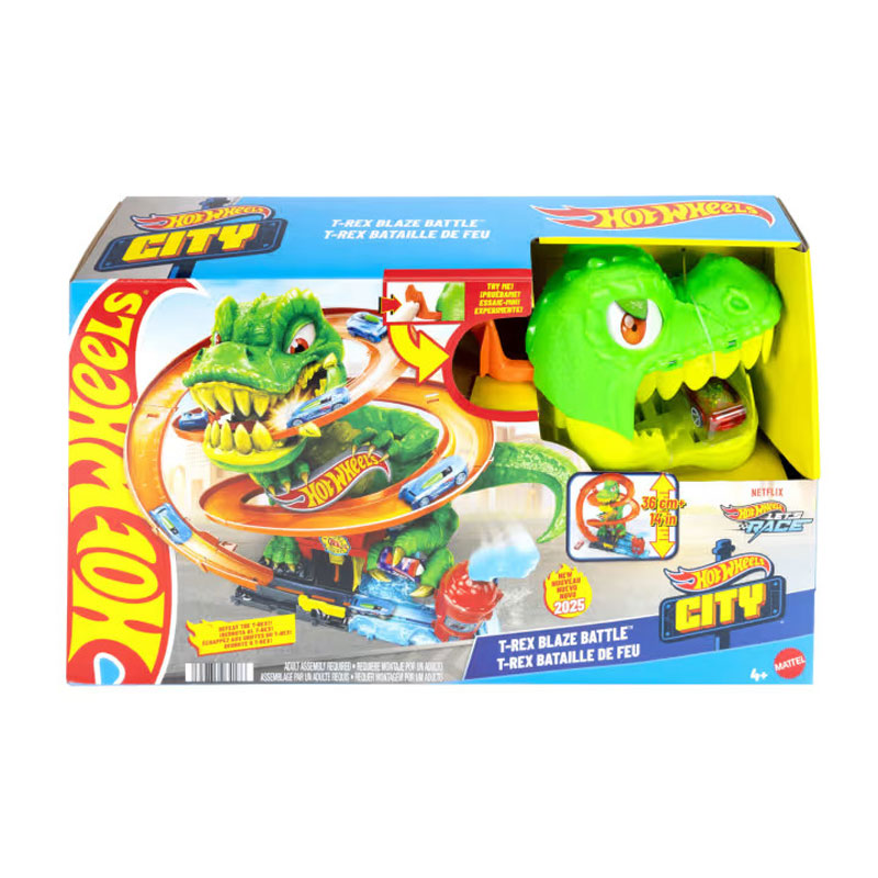 Mattel Hot Wheels City T-Rex Πυροσβεστικός Σταθμός JBM73