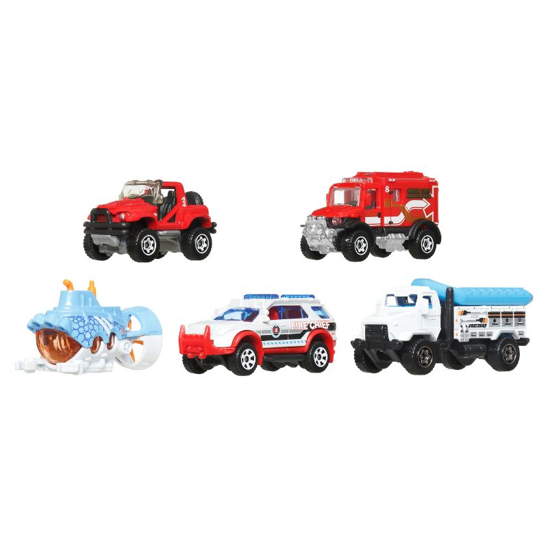 Mattel Matchbox Αυτοκινητάκια - Σετ Των 5 D- MBX Marine Rescue