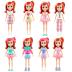 Mattel Polly Pocket F - Νέα Κούκλα με μόδες μεσαίο pack Stawberry Fashion