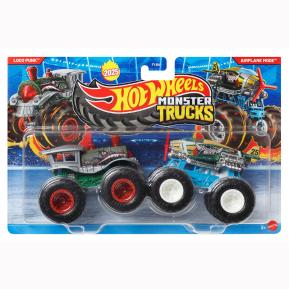 Mattel Hot Wheels Monster Trucks HW Demolition Doubles-Loco Punk vs Airplane Mode JCC66
