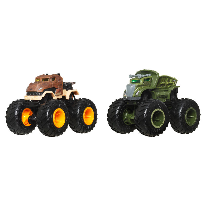 Mattel Hot Wheels Monster Trucks HW Demolition Doubles-Tyrannosaurus Rex vs Triceratops