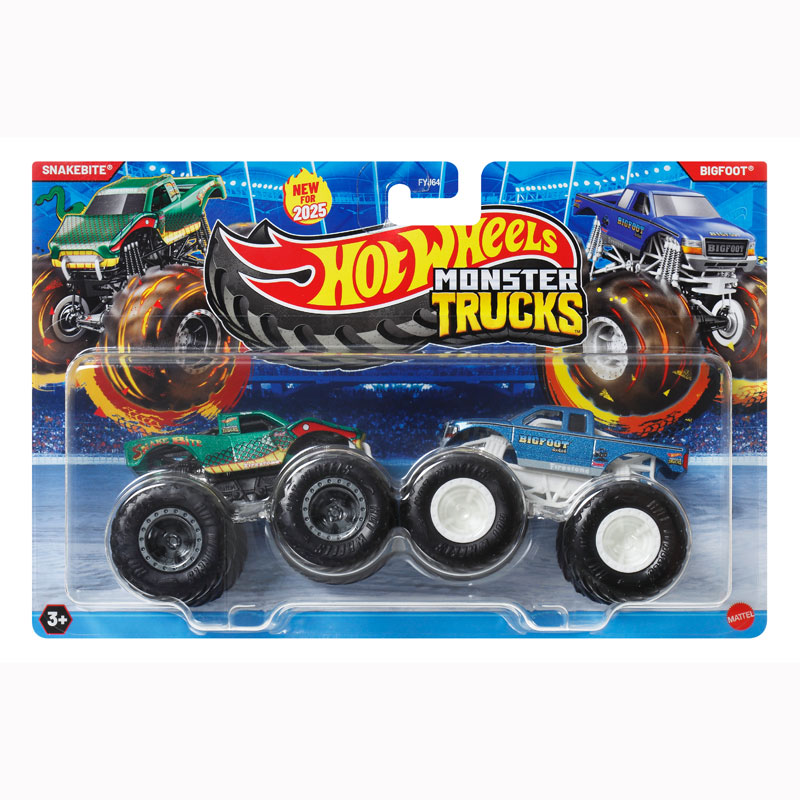 Mattel Hot Wheels Monster Trucks HW Demolition Doubles - Snakebite vs Bigfoot