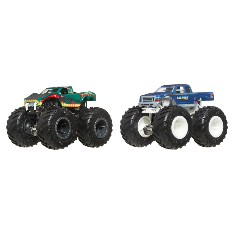 Mattel Hot Wheels Monster Trucks HW Demolition Doubles - Snakebite vs Bigfoot