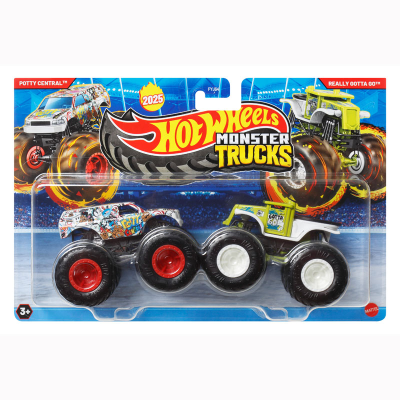 Mattel Hot Wheels Monster Trucks HW Demolition Doubles - Potty Central vs Really Gotta Go