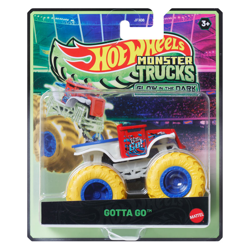 Mattel Hot Wheels Οχήματα Monster Trucks Glow In The Dark F - Gotta Go