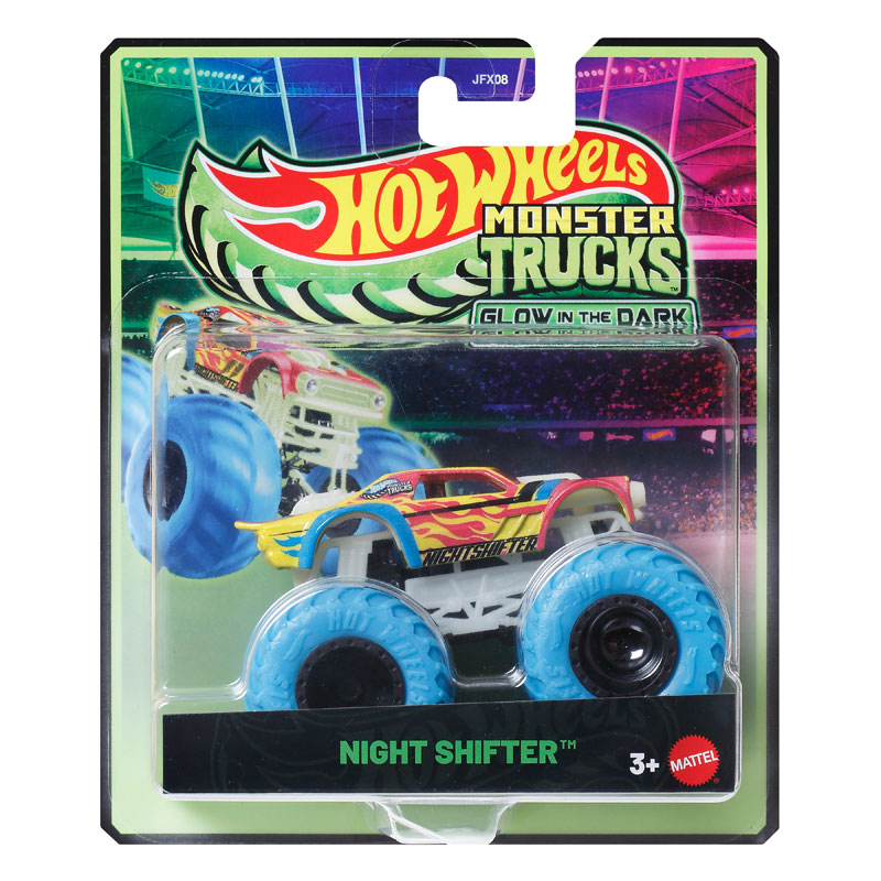 Mattel Hot Wheels Οχήματα Monster Trucks Glow In The Dark - Night Shifter