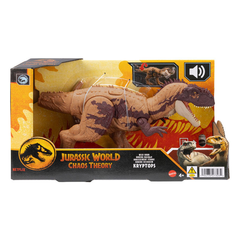 Mattel Jurassic World F Δεινόσαυροι με κινούμενα μέλη, λειτουργία επίθεσης, ήχους Kryptops