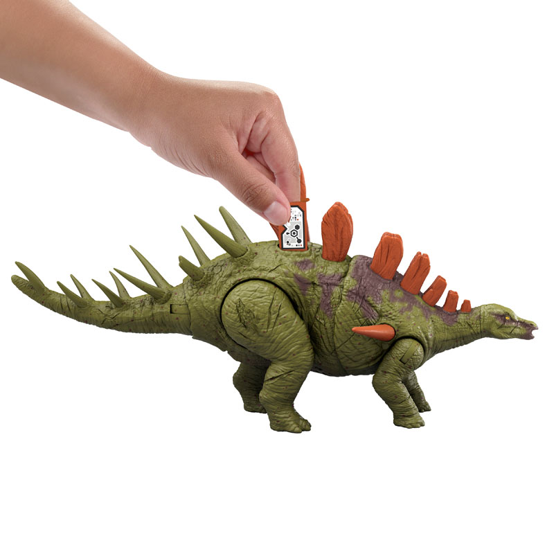 Mattel Jurassic World F Δεινόσαυροι με κινούμενα μέλη, λειτουργία επίθεσης, ήχους Kentrosaurus