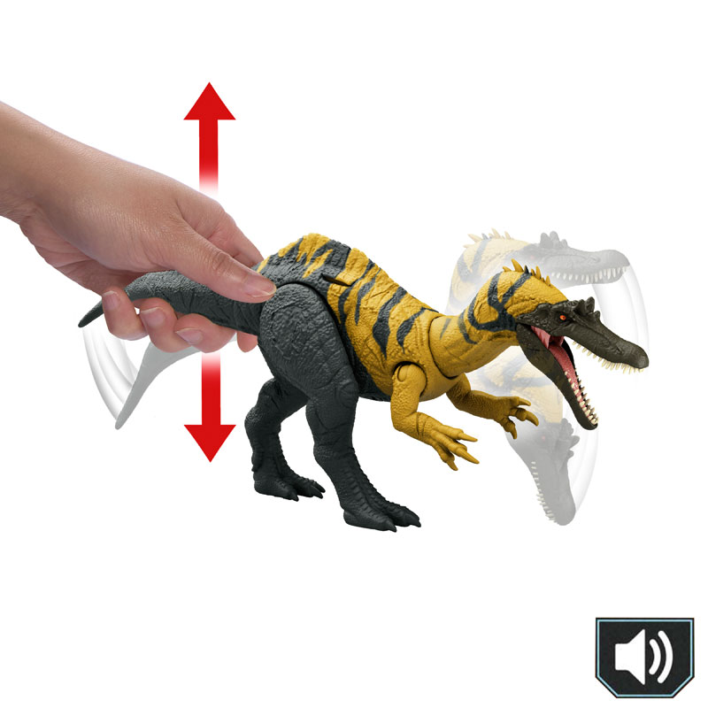 Mattel Jurassic World F Δεινόσαυροι με κινούμενα μέλη, λειτουργία επίθεσης, ήχους Ceratosuchops