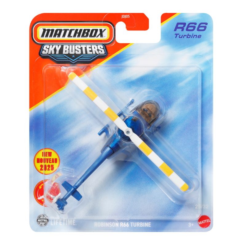 Mattel Matchbox Αεροπλανάκι B Robinson R66 Turbine