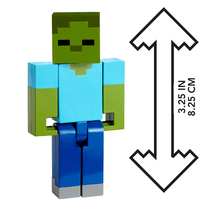 Mattel Minecraft S Φιγούρα 8cm Zombi