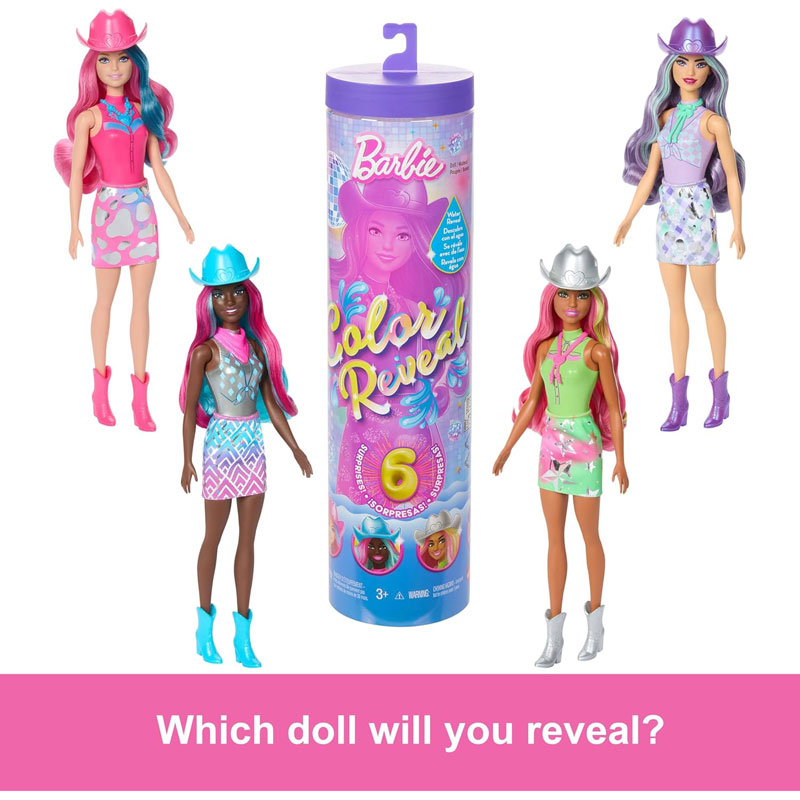 Mattel Barbie Color Reveal Fashion Doll Disco Star Series JCP01