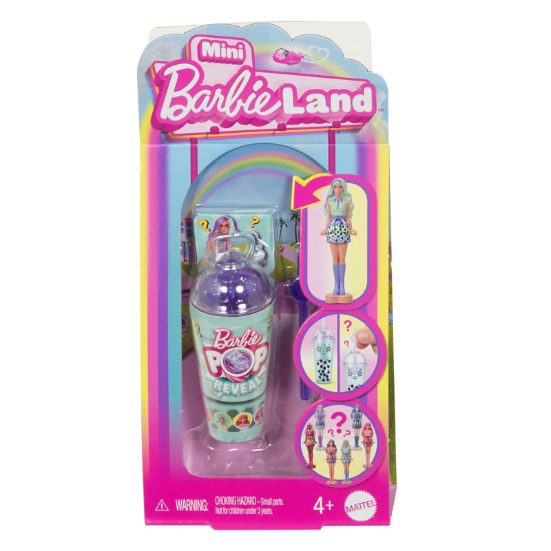 Mattel Barbie Mini Barbieland Fashionistas Doll 3,8cm - Pop Reveal - Σχέδια JCR22