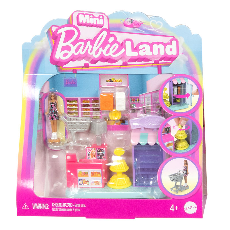 Mattel Barbie Mini Barbieland Σετάκια Επαγγέλματα - Supermarket