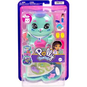 Mattel Polly Pocket and Adventures Compact Play Set Ο κόσμος της Polly Sail Kitty Compact