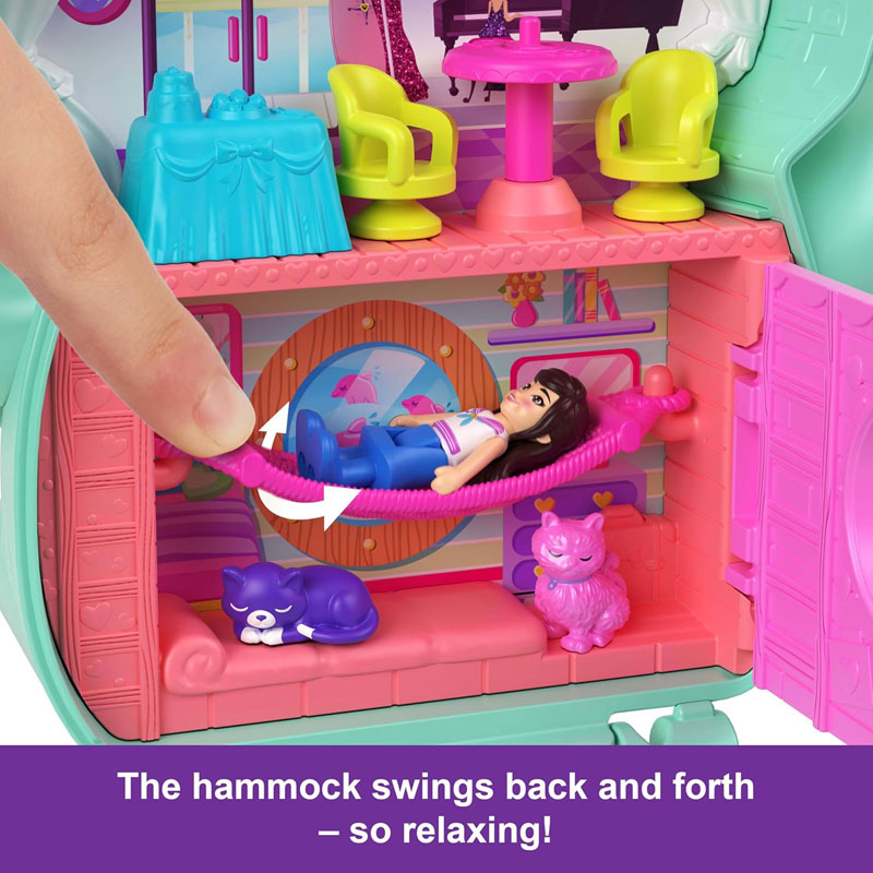 Mattel Polly Pocket and Adventures Compact Play Set Ο κόσμος της Polly Sail Kitty Compact