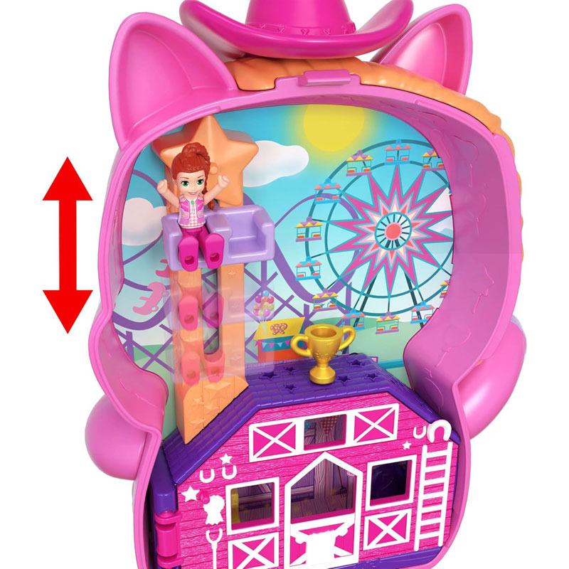 Mattel Polly Pocket and Adventures Compact Play Set A Ο κόσμος της Polly Pony Rodeo Compact