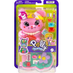 Mattel Polly Pocket and Adventures Compact Play Set Ο κόσμος της Polly Tea Party Bunny Compact