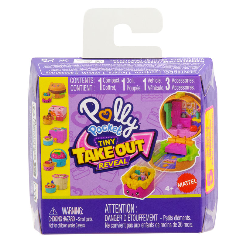 Mattel Polly Pocket Micro Dolls & Compacts Μικρές εκπλήξεις φαγητού - Σχέδια JCR44