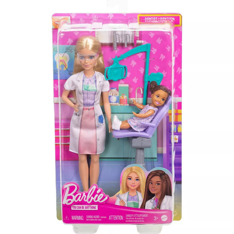 Mattel Barbie Σετ Επαγγέλματα με παιδάκια - Barbie Dentist Doll JCR74/JCR71