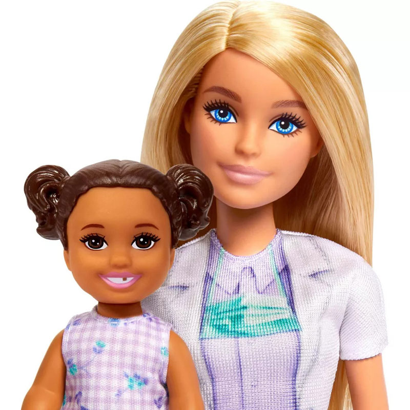 Mattel Barbie Σετ Επαγγέλματα με παιδάκια - Barbie Dentist Doll JCR74/JCR71