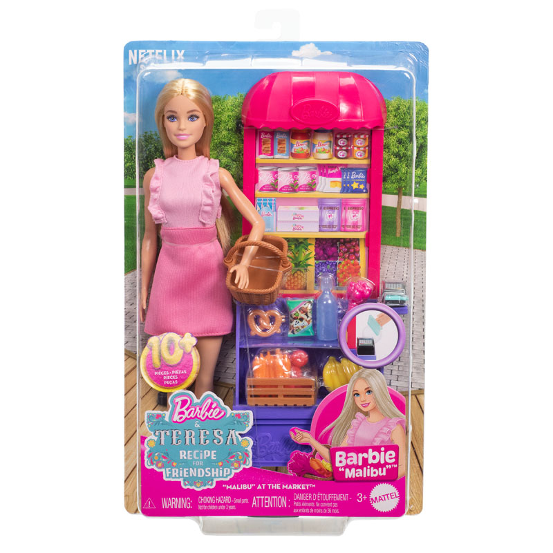 Mattel Barbie and Teresa Recipe for Friendship Barbie Malibu Βόλτα στην αγορά JCT05