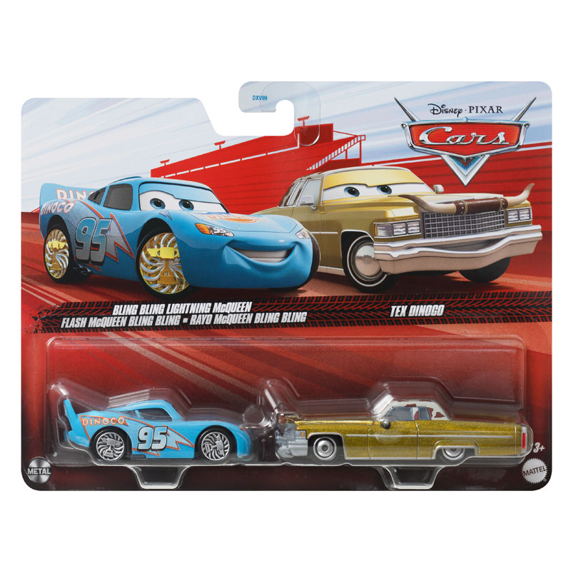 Mattel Cars Αυτοκινητάκια A25 - Bling Bling Lightning McQueen & Tex Dinoco