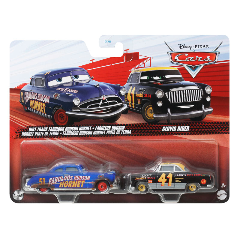 Mattel Cars Αυτοκινητάκια B25- Dirt Track Fabulous Hudson Hornet & Glovis Rider