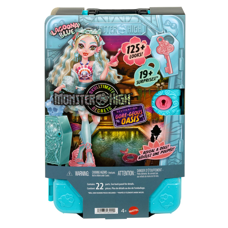 Mattel Monster High Skulltimate Secrets Gore-geous Oasis Playset Βαλιτσάκι Lagoona Blue Doll JDR51