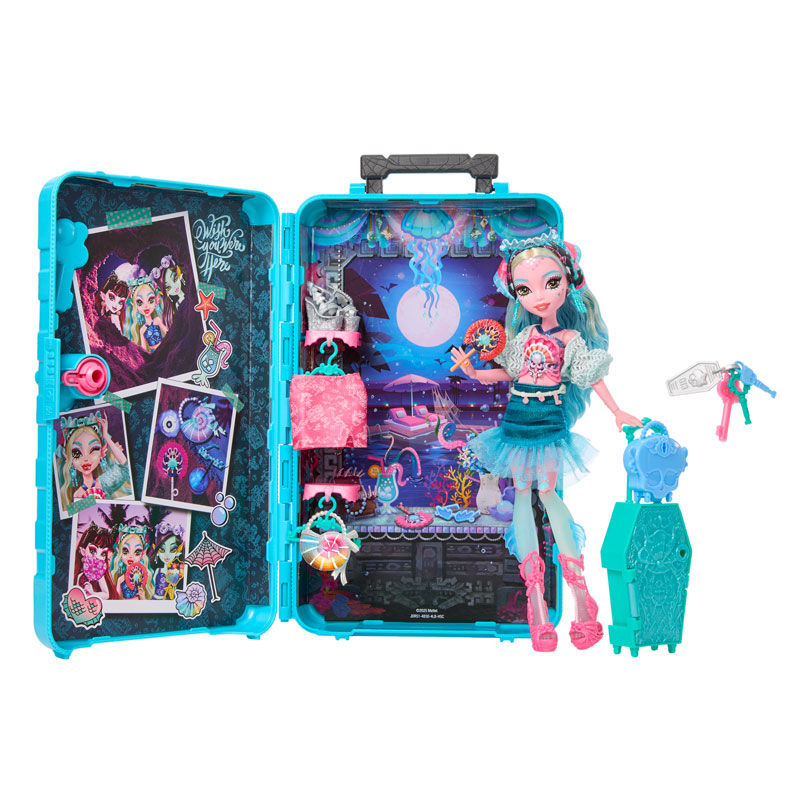Mattel Monster High Skulltimate Secrets Gore-geous Oasis Playset Βαλιτσάκι Lagoona Blue Doll JDR51