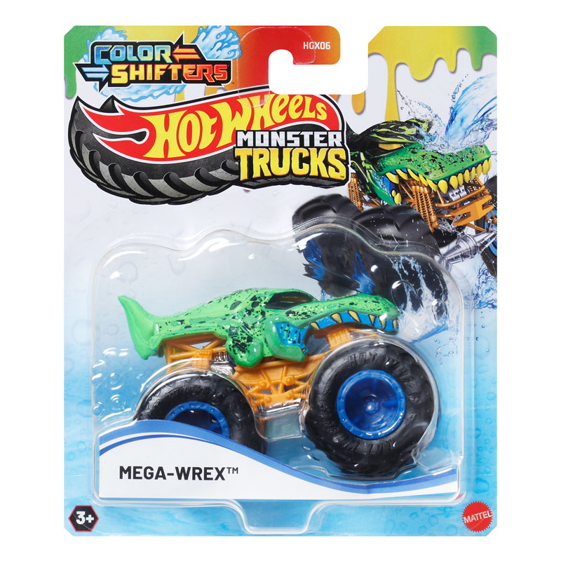 Mattel Hot Wheels Οχήματα Monster Trucks Χρωμοκεραυνοί Mega-Wrex