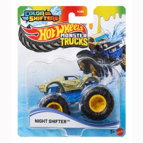 Mattel Hot Wheels Οχήματα Monster Trucks Χρωμοκεραυνοί Night Shifter