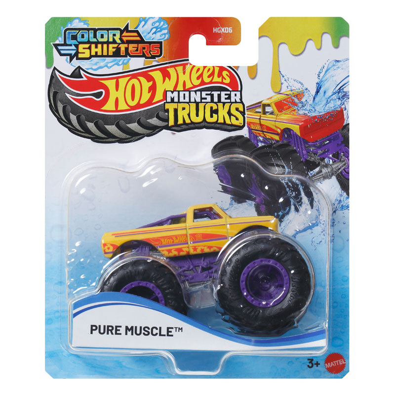 Mattel Hot Wheels Οχήματα Monster Trucks Χρωμοκεραυνοί R Pure Muscle