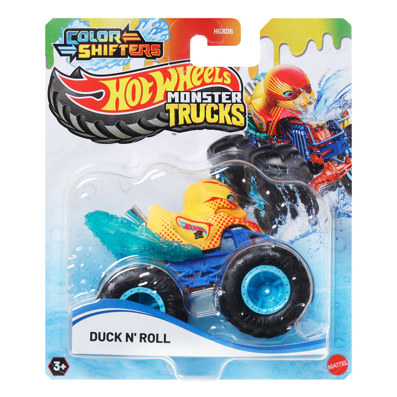 Mattel Hot Wheels Οχήματα Monster Trucks Χρωμοκεραυνοί Duck n' Roll