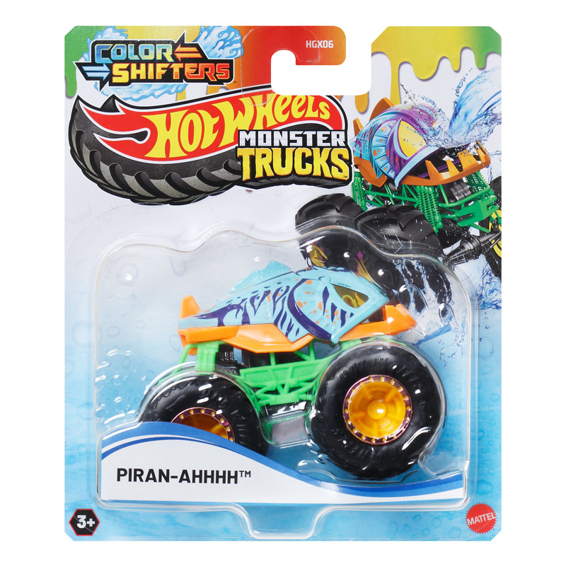 Mattel Hot Wheels Οχήματα Monster Trucks Χρωμοκεραυνοί Piran-ahhhh