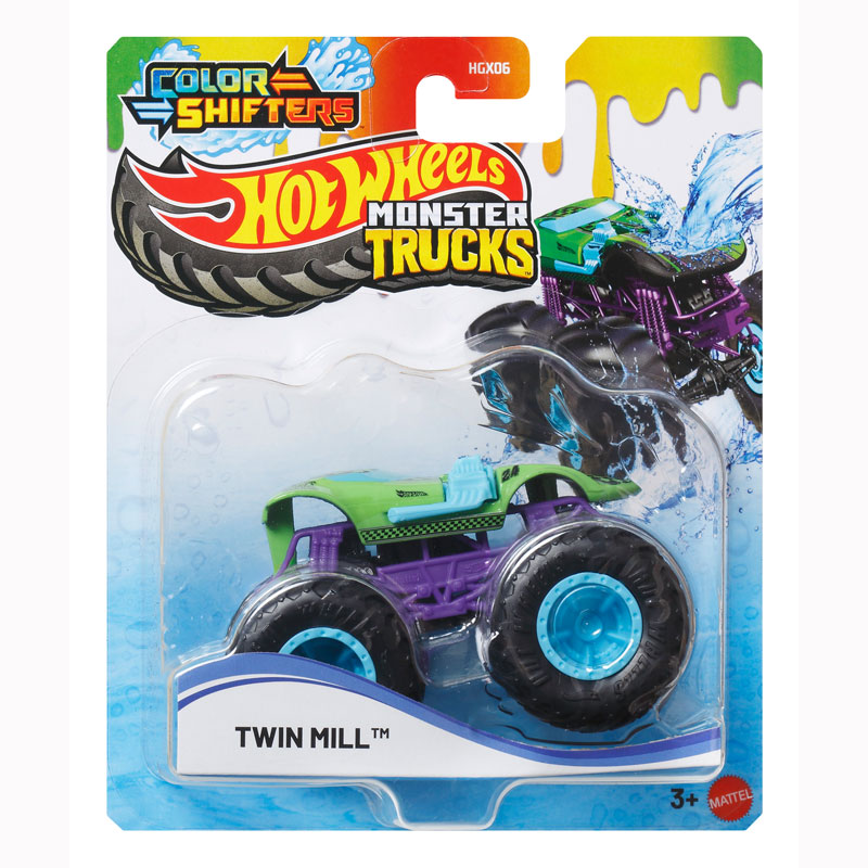 Mattel Hot Wheels Οχήματα Monster Trucks Χρωμοκεραυνοί Twin Mill