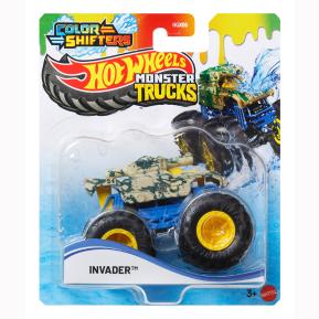 Mattel Hot Wheels Οχήματα Monster Trucks Χρωμοκεραυνοί Invader