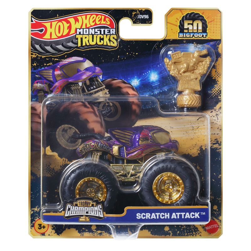 Mattel Hot Wheels Monster Trucks 1:64 Οχήμα Scratch Attack™ -Bigfoot 50th Anniversary