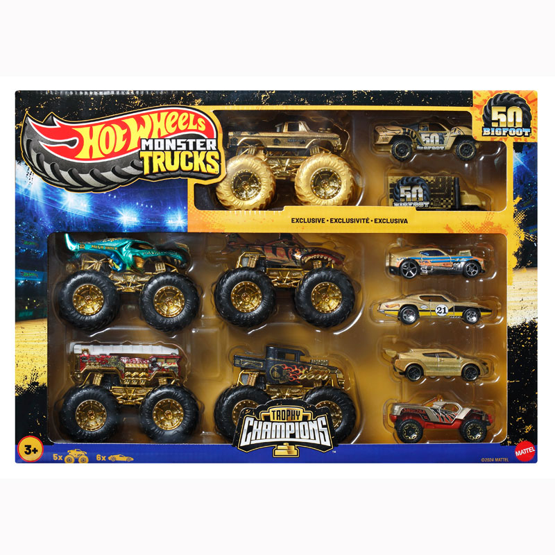Mattel Hot Wheels Οχήματα Monster Trucks Trophy Champions Collection (Σετ των 12) JDW07