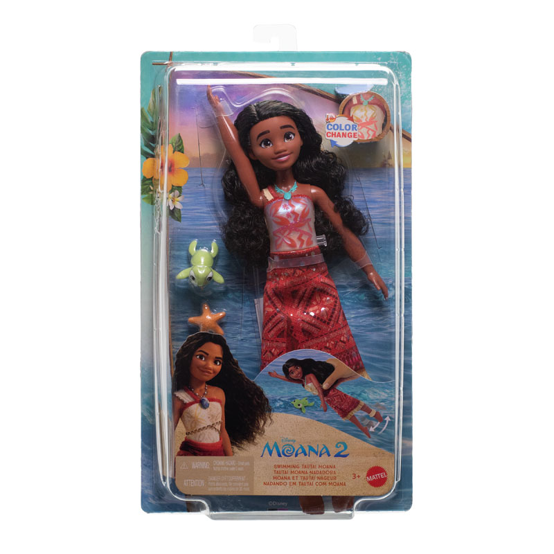 Mattel Disney Vaiana 2 Tautai Swimming Vaiana Fashion Doll JFF09