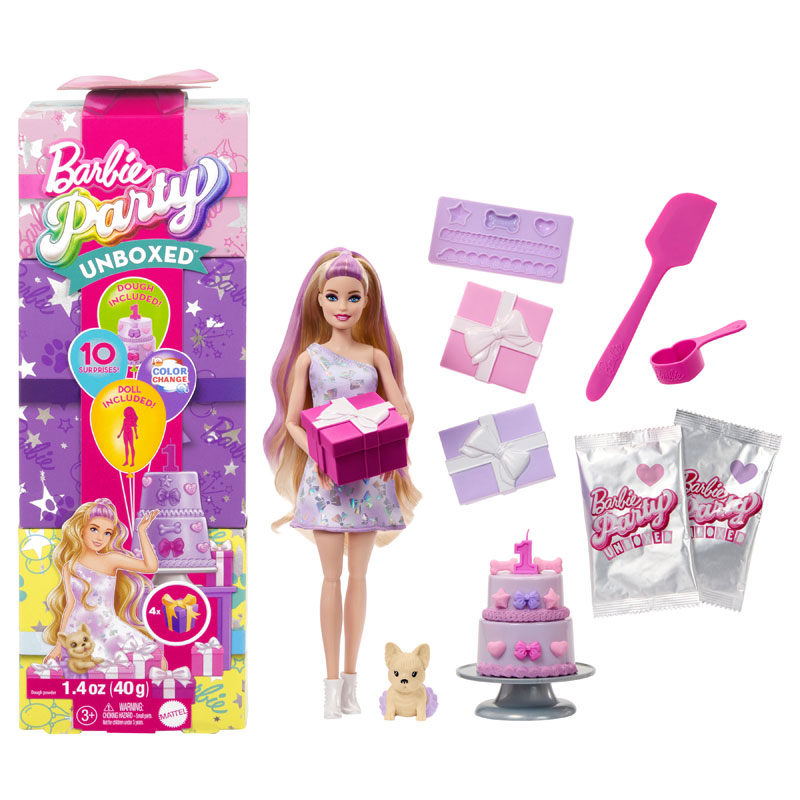 Mattel Barbie Party Unboxed Reveal Ξανθιά JFG70