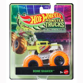 Mattel Hot Wheels Οχήματα Monster Trucks Glow In The Dark - Bone Shaker JFX08