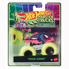 Mattel Hot Wheels Οχήματα Monster Trucks Glow In The Dark - Piran-ahhhh JFX08