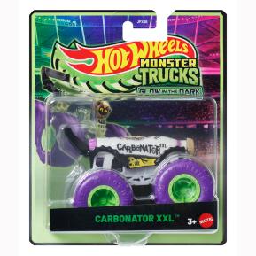 Mattel Hot Wheels Οχήματα Monster Trucks Glow In The Dark - Carbonator XXL JFX08