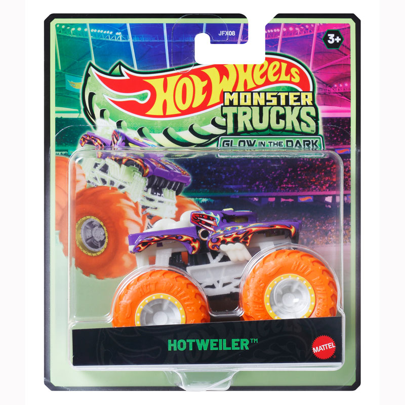 Mattel Hot Wheels Οχήματα Monster Trucks Glow In The Dark - Hotweiler JFX08